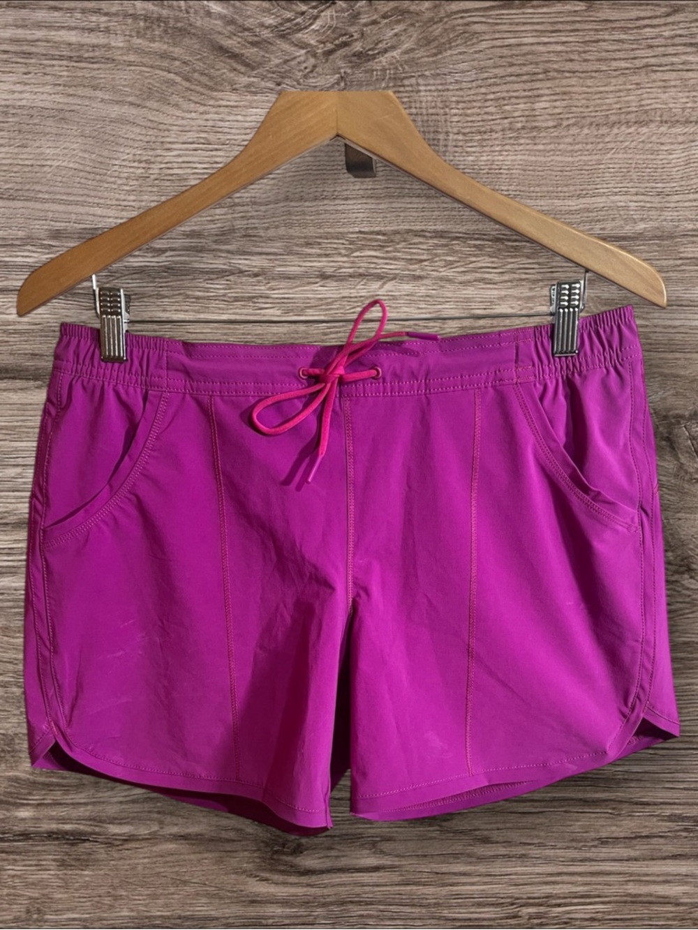 Women’s Magenta Swim Shorts with Drawstring